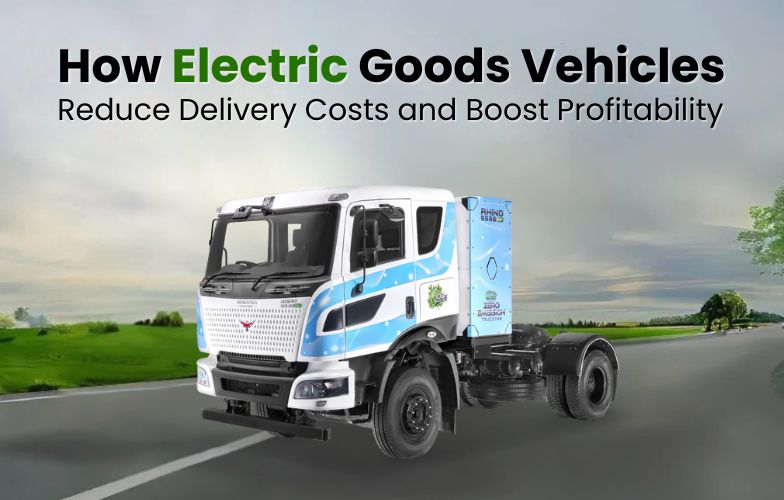 Electric goods vehicle operating in urban delivery